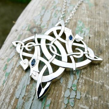 Irish jewellery in the form of a Dragon pendant.