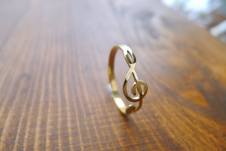 Sterling Silver 925 Musical Note Ring Music Lover Jewelry Treble Clef Ring  R75 | eBay