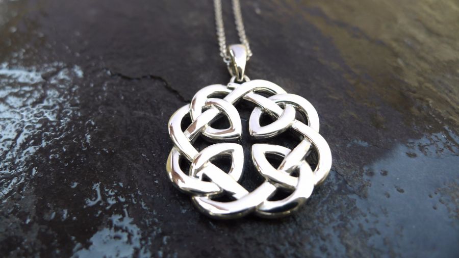 Celtic infinity heart knot necklace, Viking pagan pendant, Silver 925 –  artpocket